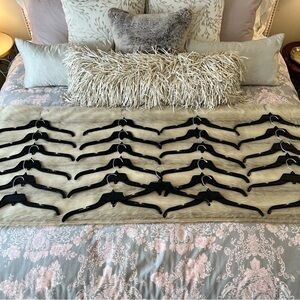 RESELLERS BUNDLE Recycled Plastic with Notches SHIRT HANGERS 17” Black 25 Pack